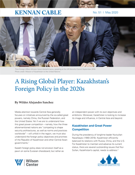 Kazakhstan's Foreign Policy in the 2020S