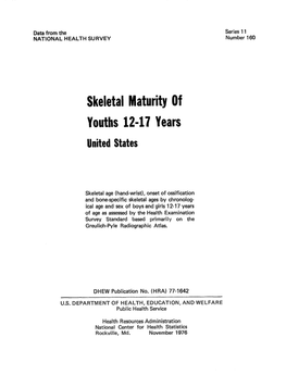 Skeletal Maturity of Youths 12-17 Years