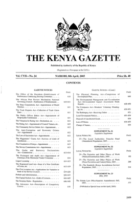 The Kenya Gazette