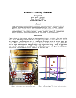 Geometry Ascending a Staircase George Hart Stony Brook University Stony Brook, NY, USA George@Georgehart.Com