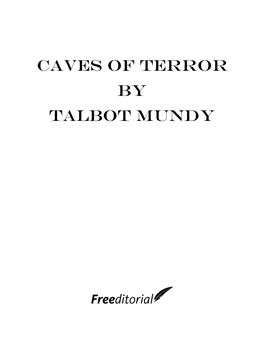 Caves of Terror by Talbot Mundy