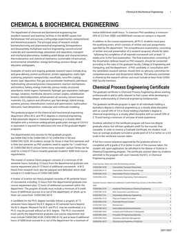 Chemical & Biochemical Engineering