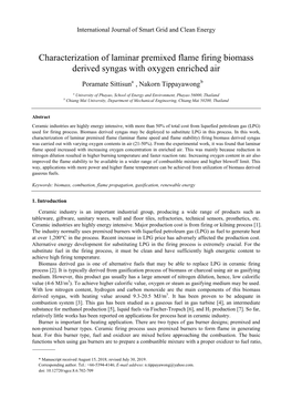 Characterization of Laminar Premixed Flame Firing Biomass Derived Syngas with Oxygen Enriched Air