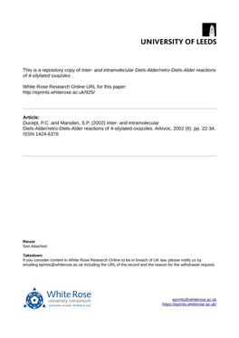 Inter- and Intramolecular Diels-Alder/Retro-Diels-Alder Reactions of 4-Silylated Oxazoles