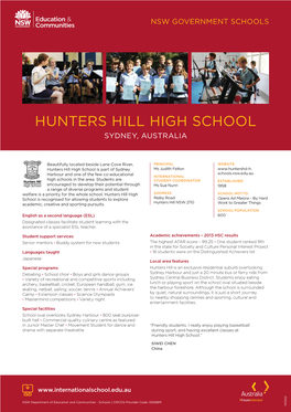 Hunters Hill High School Sydney, Australia