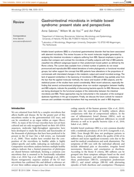 Gastrointestinal Microbiota in Irritable Bowel Syndrome: Present State and Perspectives