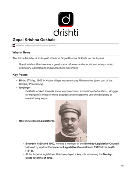 Gopal Krishna Gokhale