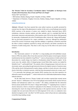 The “Decisive” Role for Secondary Coordination Sphere Nucleophiles on Hydrogen Atom Transfer (HAT) Reactions: Does It Exist