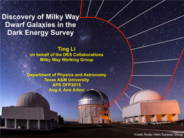 Discovery of Milky Way Dwarf Galaxies in the Dark Energy Survey