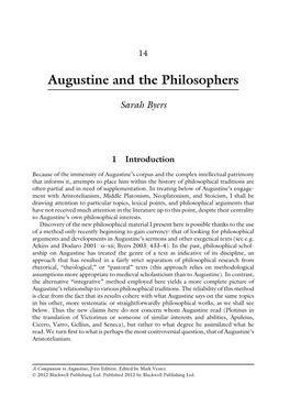 Augustine and the Philosophers