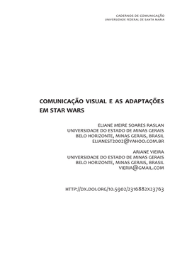 Comunicação Visual E As Adaptações Em Star Wars