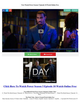View Watch Power Season 3 Episode 10 Watch Online Free