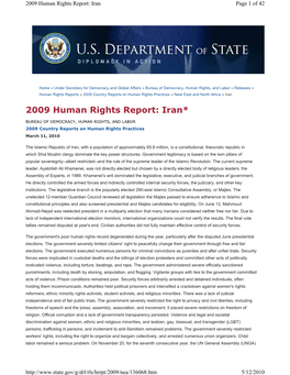 2009 Human Rights Report: Iran*