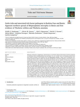 Cattle Ticks and Associated Tick-Borne Pathogens in Burkina Faso