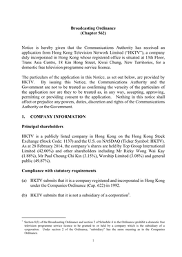 Telecommunications Ordinance