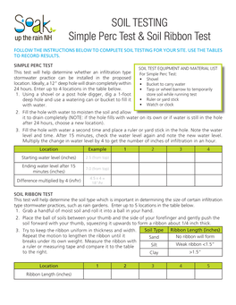 SOIL TESTING Simple Perc Test & Soil Ribbon Test