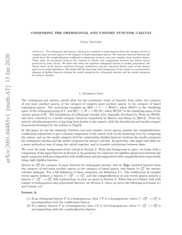 Comparing the Orthogonal and Unitary Functor Calculi