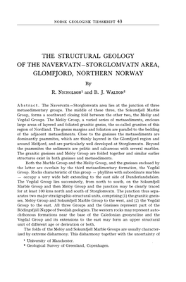 NORSK GEOLOGISK TIDSSKRIFT 43 By