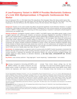 A Lowfrequency Variant in MAPK14 Provides