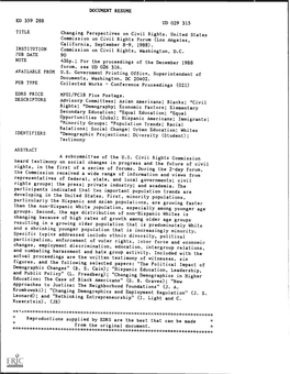 Ed 359 288 Title Institution Pub Date Note Available from Pub Type Edrs Price Descriptors Identifiers Abstract Document Resume U