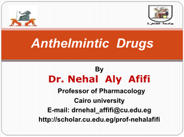 Anthelmintic Drugs