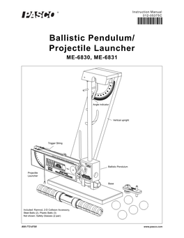 Ballistic Pendulum Manual