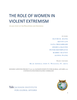 The Role of Women in Violent Extremism