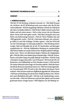 INHALT Weil Der FC 08 Homburg Verdammt Innovativ Ist • Weil Ralf Pirmann Als »Archivar« Des FC 08 Homburg Nach Vorne Schaut