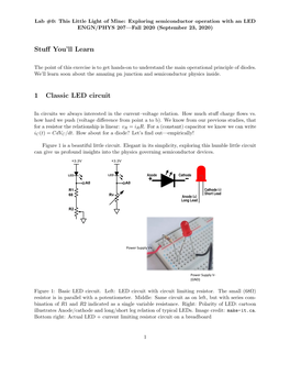 Stuff You'll Learn 1 Classic LED Circuit