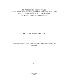 Désert E Poisson D´Or: Reescritura Da Memória E Busca De Origens