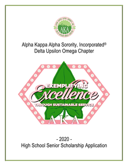 Alpha Kappa Alpha Sorority, Incorporated® Delta Upsilon Omega Chapter