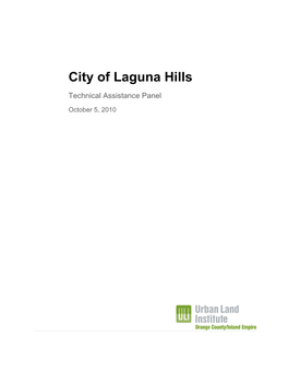 City of Laguna Hills Technical Assistance Panel