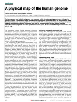 A Physical Map of the Human Genome