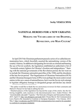 National Heroes for a New Ukraine