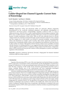 Ladder-Shaped Ion Channel Ligands: Current State of Knowledge