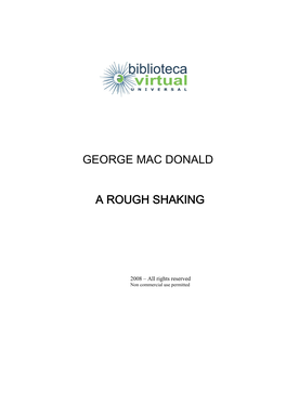 George Mac Donald a Rough Shaking