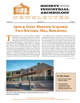 Iron & Steel Museum Acquires Two Historic Mill Buildings