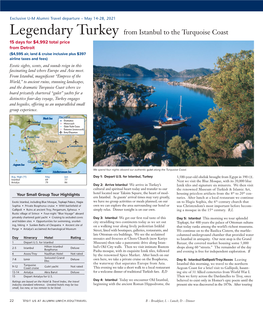 Legendary Turkey from Istanbul to the Turquoise Coast