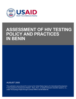 Assessment of Hiv Testing Policy and Practices in Benin