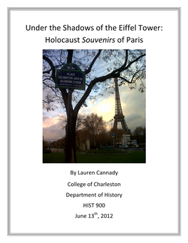 Holocaust Souvenirs of Paris