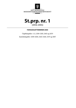 Moderniseringsdepartementet St. Prp. Nr. 1 (2004-2005)