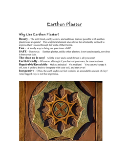 Earthen Plaster