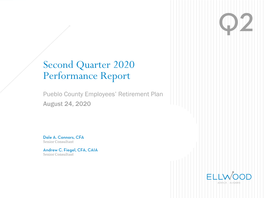 Second Quarter 2020 Performance Report