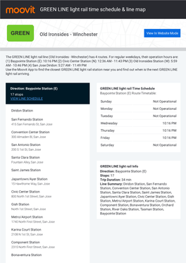 GREEN LINE Light Rail Time Schedule & Line Route