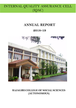 Internal Quality Assurance Cell (Iqac) Annual Report 2018-19