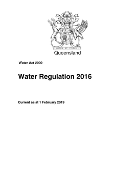 Water Regulation 2016