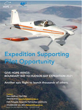 Expedition Supporting Pilot Opportunity