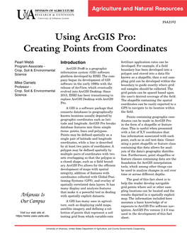Using Arcgis Pro: Creating Points from Coordinates