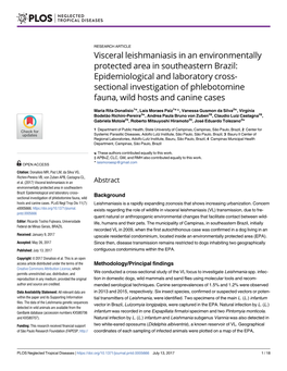 Visceral Leishmaniasis in an Environmentally