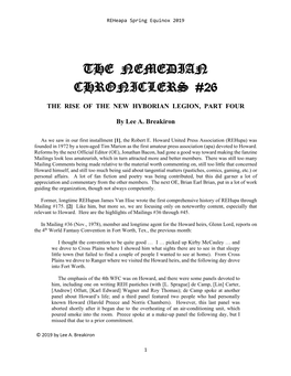 The Nemedian Chroniclers #26 [VE19]
